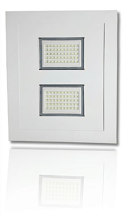 Luminária LED 200w Modular ABS Embutir IP67 Posto De Combustível Branco Frio 6500k