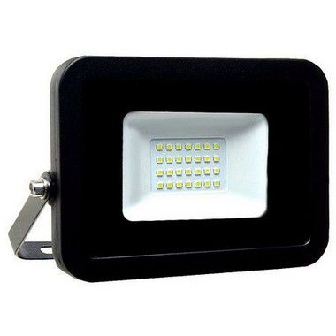 Refletor MicroLED Ultra Thin 30W Black Type Branco Quente 3000K Carcaça Preta