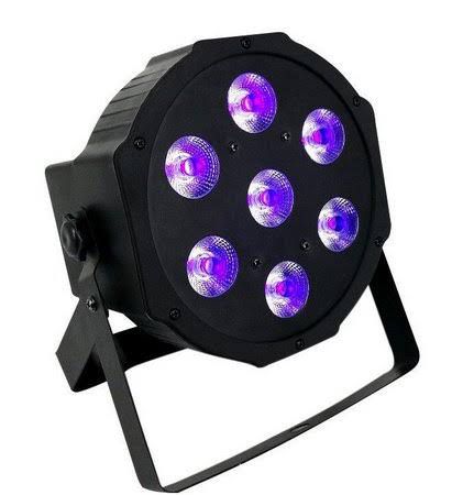 Refletor Holofote LED Par64 RGB Digital 7 Leds para Festa