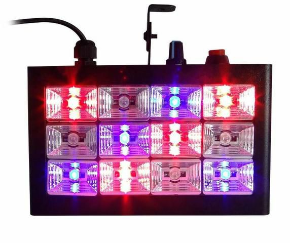 Refletor Holofote LED Strobo RGB 15W 12 Leds para Festa