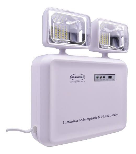 Luminária de Emergência LED 12w 2 Faróis