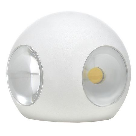 Luminária Arandela LED Esfera Branco 4 Focos Branco Quente 3000k - Externa