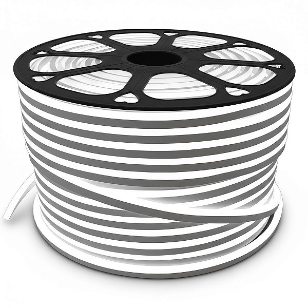 Fita LED 100 Metros Flexivel Neon 110v Branco Frio 6000k