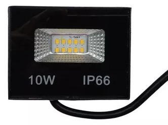 Refletor Holofote LED 10W SMD A prova D'Água IP65/IP66 Branco Quente 3000k