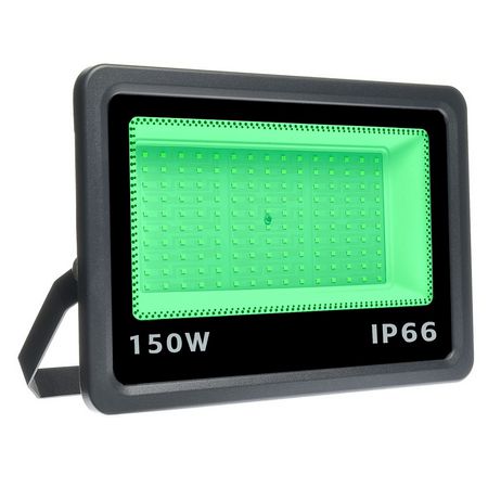 Refletor MicroLED Ultra Thin 150W Black Type Verde Carcaça Preta