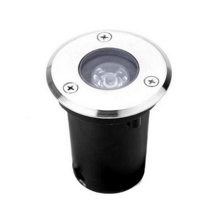 Spot Balizador LED 1W Embutir Para Chão Jardim e Piso Branco Quente IP67 A Prova D'Agua