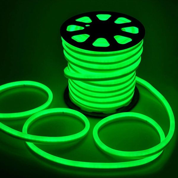 Fita Mangueira LED 110v 100 Metros Flexível Neon Verde