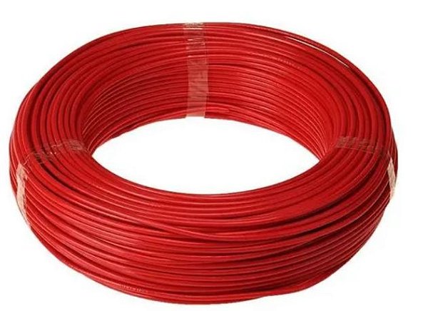 Fio Cabo Flexível 16,0 mm Energia Elétrica Rolo 100 Metros Vermelho Anti Chamas