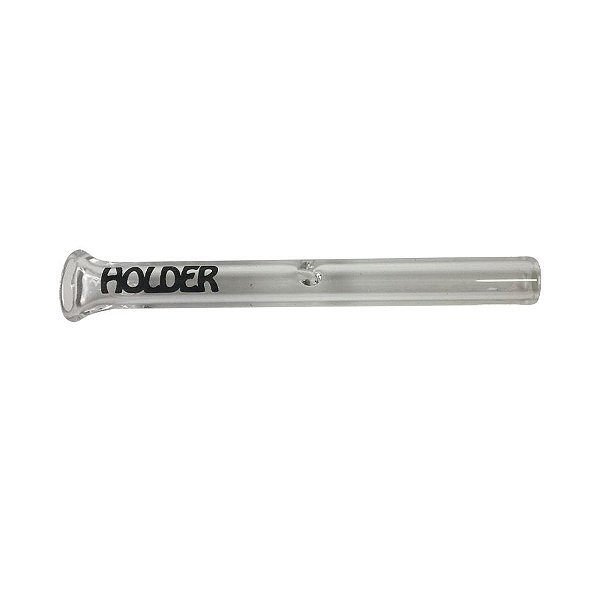 Piteira de Vidro Longa com Bucal Preta Holder