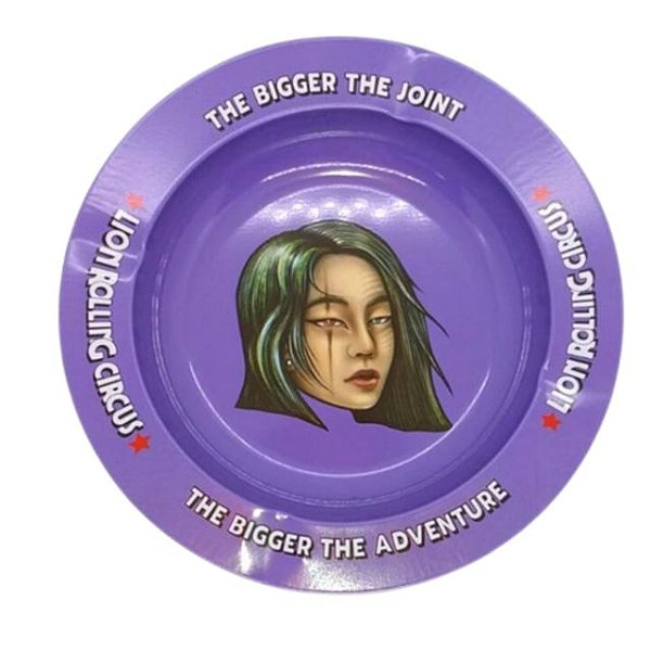 Cinzeiro de Metal Roxo Lion Rolling Circus