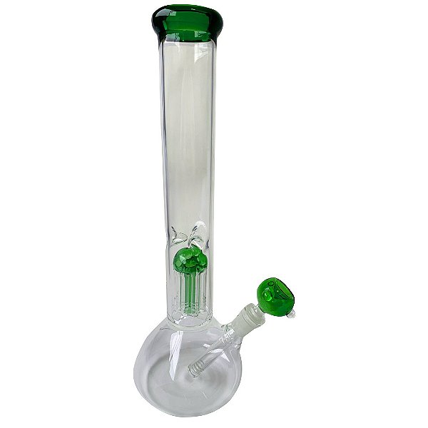 Ice Bong de Vidro Percolator Verde 37cm