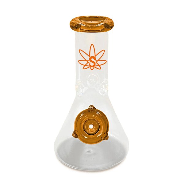 Ice Bong de Vidro Âmbar 15cm Sadhu