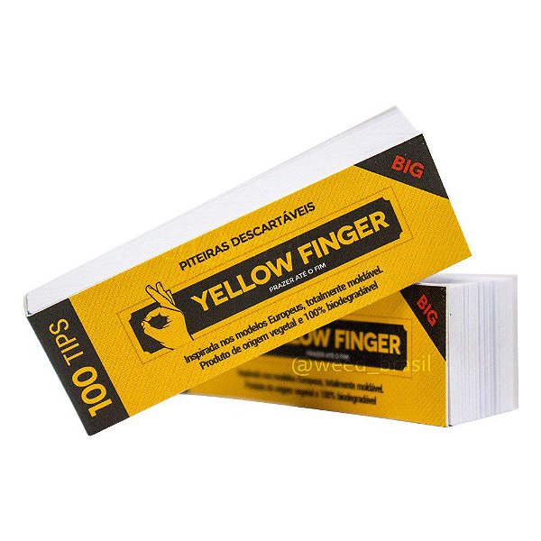 Piteira Slim Branca Yellow Finger