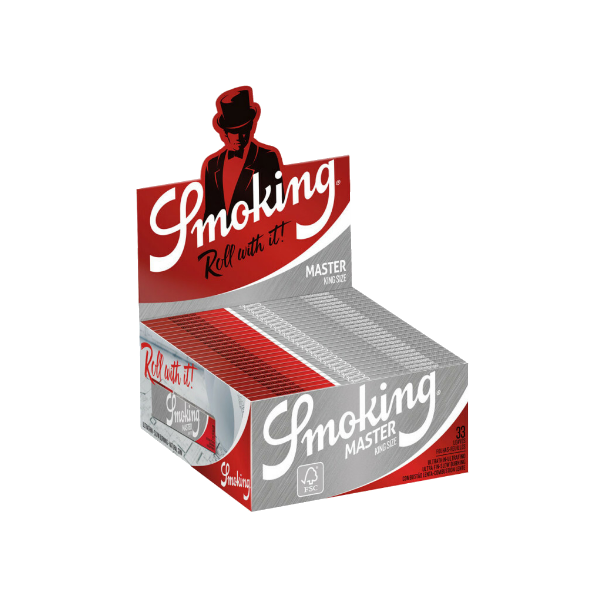 Caixa de Seda King Silver Silver Smoking