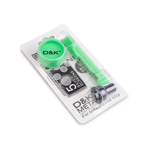 Kit com Pipe e Triturador de Acrílico Verde D&K