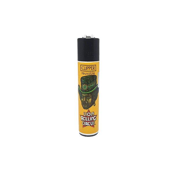 Isqueiro Laranja Clipper Lion Rolling Circus