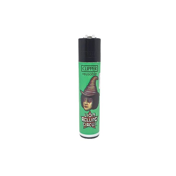 Isqueiro Verde Clipper Lion Rolling Circus