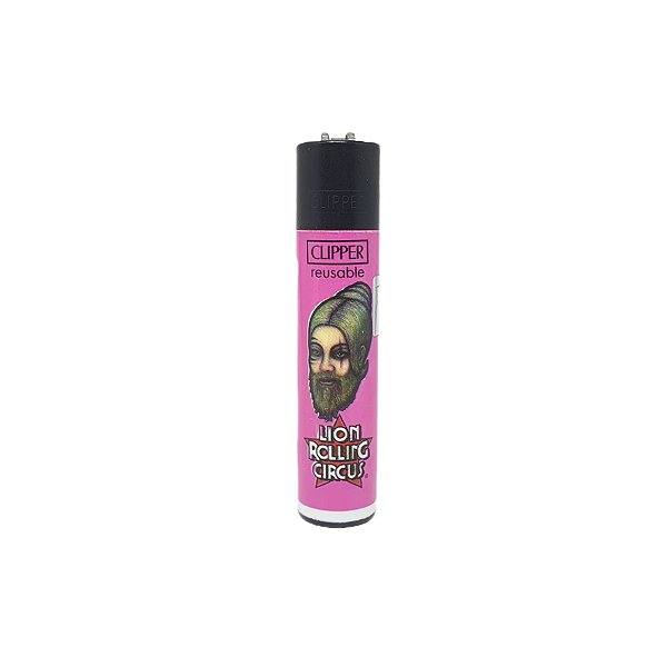 Isqueiro Rosa Clipper Lion Rolling Circus