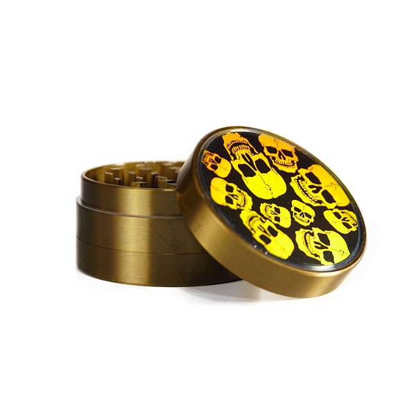 Triturador de Metal Caveiras Amarelo