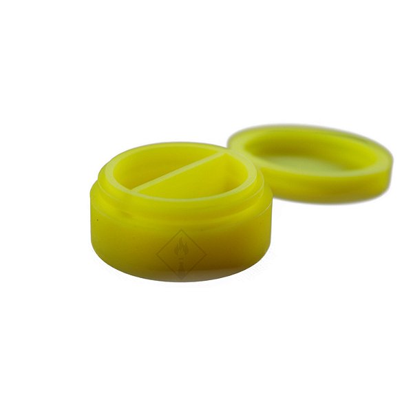 Potinho de Silicone com Divisão Amarelo