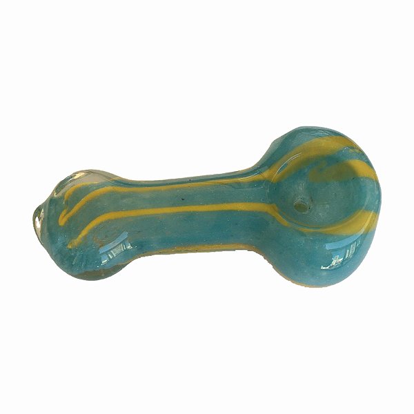 Pipe de Vidro India P Azul e Amarelo Cultura Dab