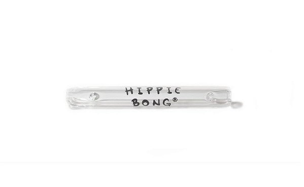 Piteira de Vidro Longa com Bucal Hippie Bong