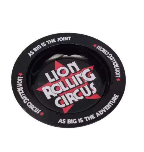 Cinzeiro de Metal Preto Lion Rolling Circus