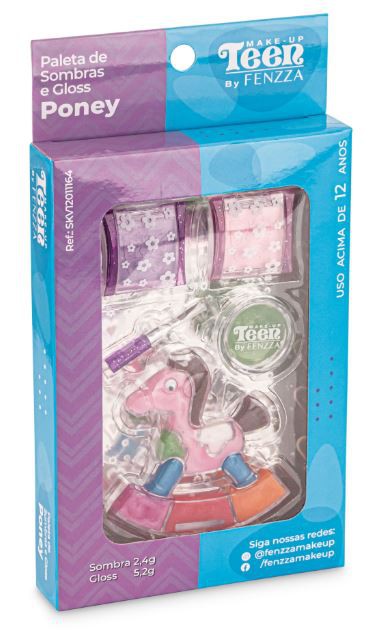 PALETA DE SOMBRAS E GLOSS TEEN PONEY