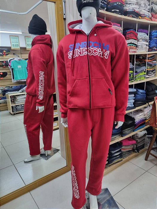 calça de moletom sunrocha TAMANHO M VERM