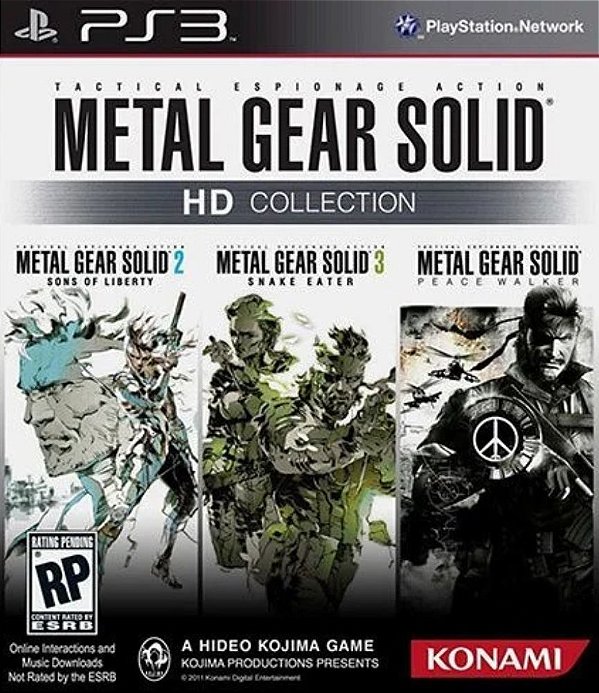 Metal Gear HD Collection (Clássico Ps2) Midia Digital Ps3