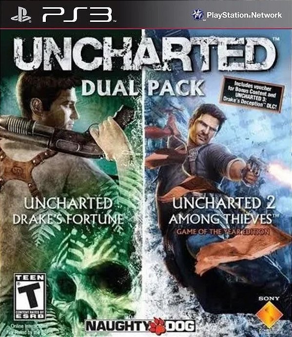 Uncharted 1 e 2 Dual Pack Ps3 Midia Digital