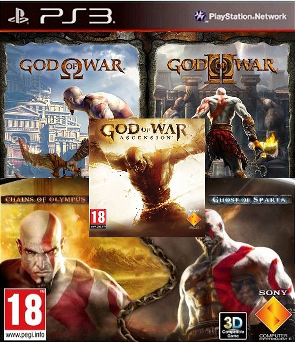 God of War Coleção 5 em 1 Midia Digital Ps3
