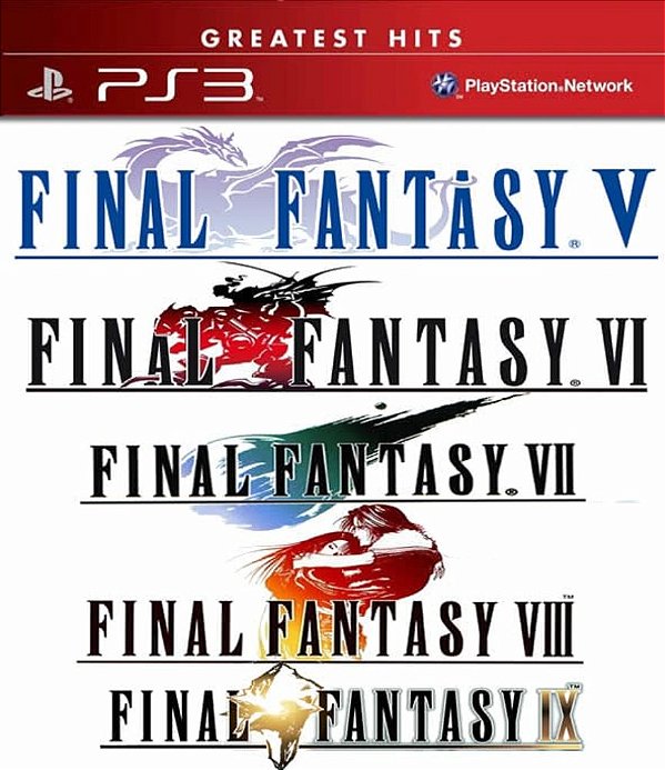 Combo Final Fantasy Classico Ps1 Midia Digital Ps3