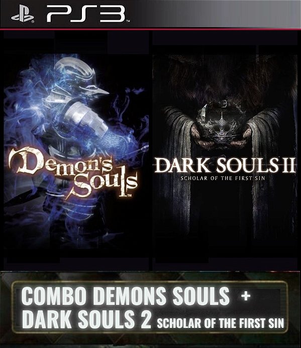 Combo Demons Souls + Dark Souls 2 Scholar Of The First Sin Midia Digital Ps3