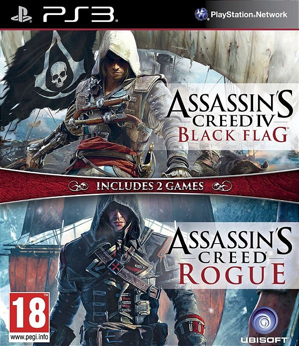 Assassins Creed Naval Combo Black Flag + Rogue Midia Digital Ps3