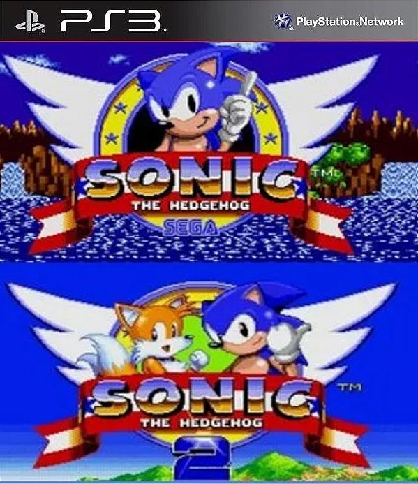 Sonic The Hedgehog 1 + 2 Classico Sega Mega Drive Midia Digital Ps3
