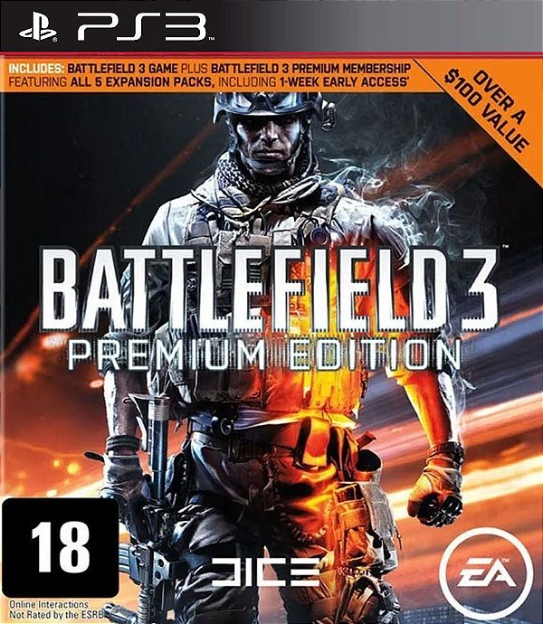 Battlefield 3 + DLCs Premium Edition Midia Digital Ps3