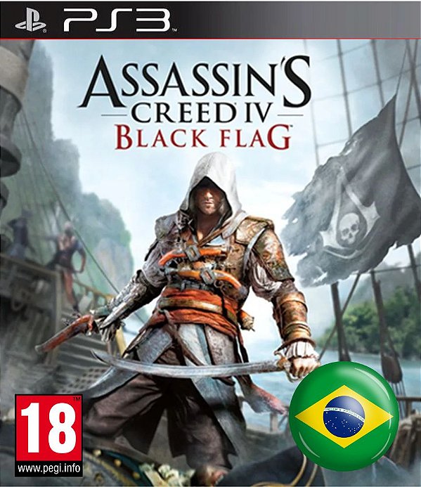 Assassins Creed 4 IV Black Flag Dublado Br Midia Digital Ps3