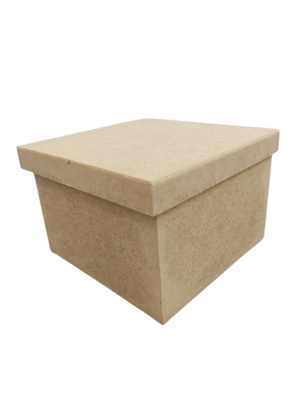 Caixa 15x15x10cm Quadrada Tampa de Sapato - MDF