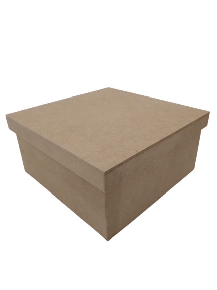 Caixa 15x15x7cm Quadrada Tampa de Sapato - MDF