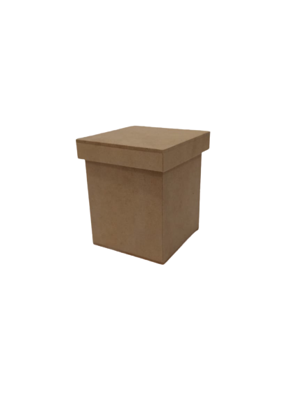 Caixa 8x8x10cm Quadrada Tampa de Sapato - MDF