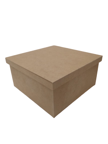 Caixa 20x20x10cm Quadrada Tampa de Sapato - MDF