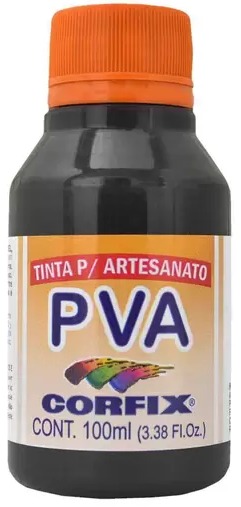 Tinta PVA Fosca PRETO 100ml - 321
