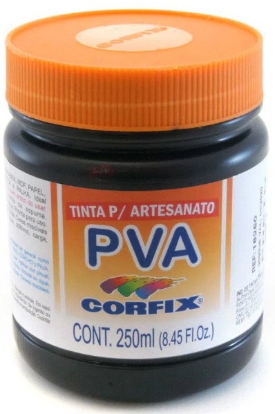 Tinta PVA Fosca PRETO 250ml - 321