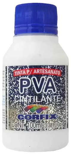 Tinta PVA Cintilante BRANCO 100ml - 301