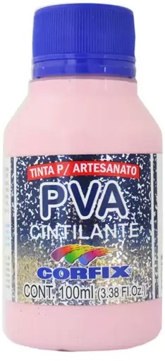 Tinta PVA Cintilante ROSA BEBÊ 100ml - 474