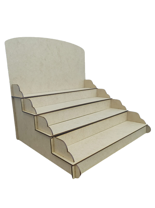 Expositor para Doces e Brownies - MDF cru 3mm - 4 Degraus