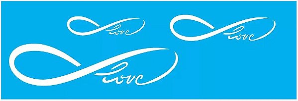 Stencil para Pintura 10 x 30cm - OPA1724 - Infinito Love - OPA