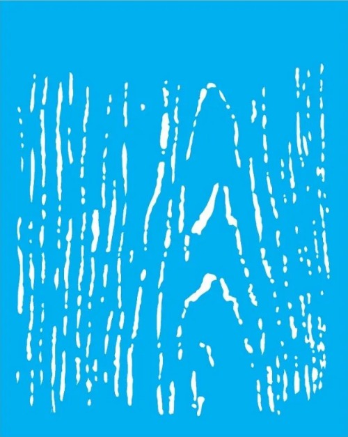 Stencil para Pintura 20 x 25cm - OPA1450 - NÓ DE MADEIRA I - OPA