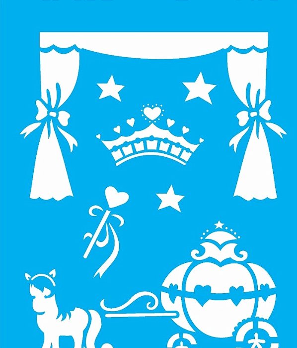 Stencil para Pintura 20 x 25cm - OPA1276 - CARRUAGEM - OPA